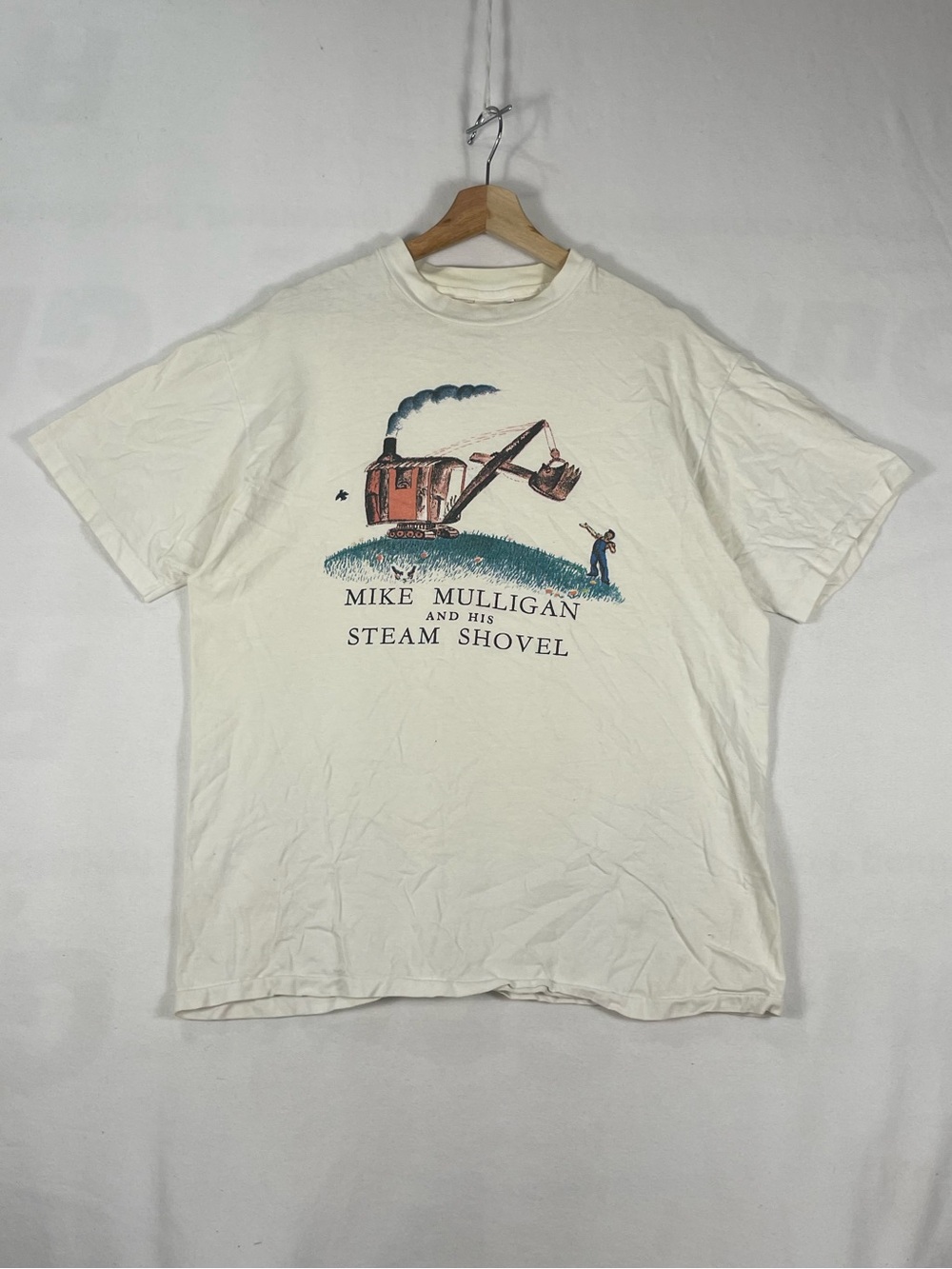 Vintage Hanes Beefy T Mike Mulligan and His Steam Shovel Single Stitched Sz L